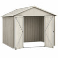 Metall-Gartenhaus mit Doppeltüren Beige 257x205x177 cm