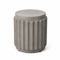 Runder Beton Beistelltisch Grau Ø 35cm Höhe 45cm