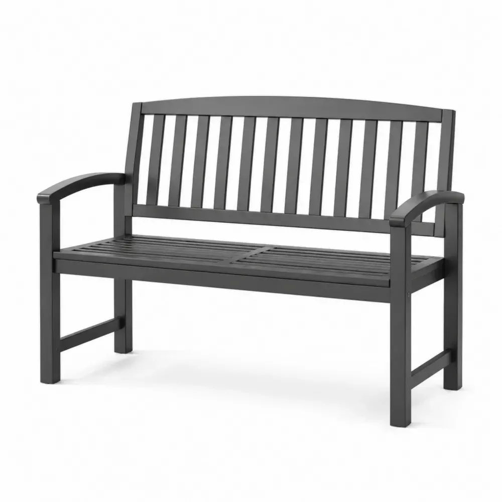 Stahl Gartenbank 2-Sitzer Anthrazit