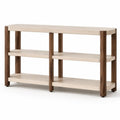 Regal MDF Walnussholz Beige 120x30x80 cm 3 Ebenen