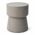 Runder Faserbetontisch Grau Ø38x45cm