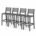 4er-Set Barhocker Aluminium Schwarz 40x40x110cm