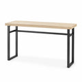 Konsolentisch Rechteckig Holzoptik Metall Schwarz 110cm x 35cm x 75cm