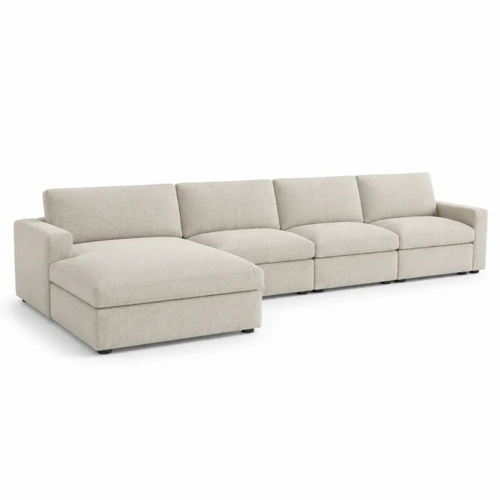 Modulares Ecksofa Set Polyester Beige