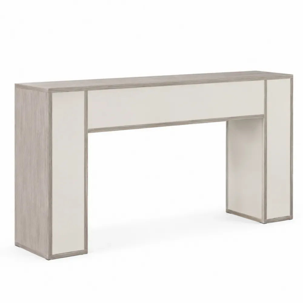 Konsolentisch Holzwerkstoff 120 x 30 x 75 cm Weiß/Eiche